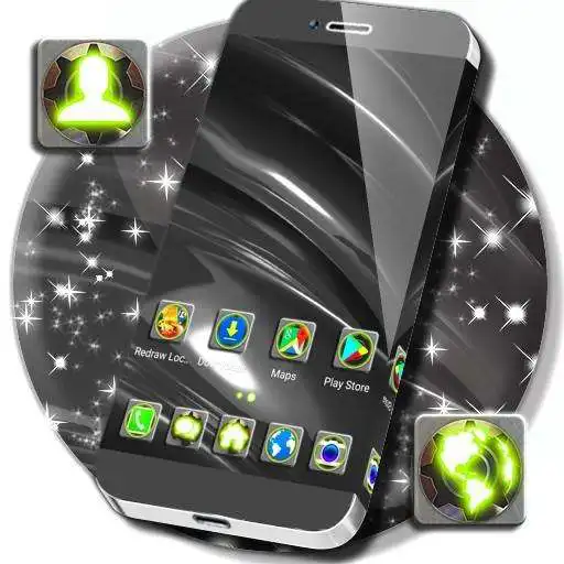 Free play online Pure Black Launcher APK