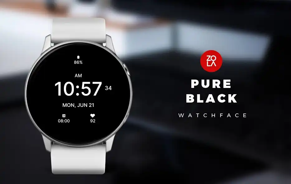 Play Pure Black Watch Face  and enjoy Pure Black Watch Face with UptoPlay
