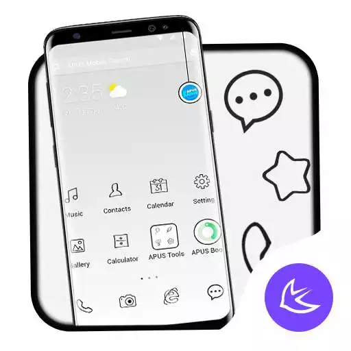 Play Pure White APUS Launcher theme APK