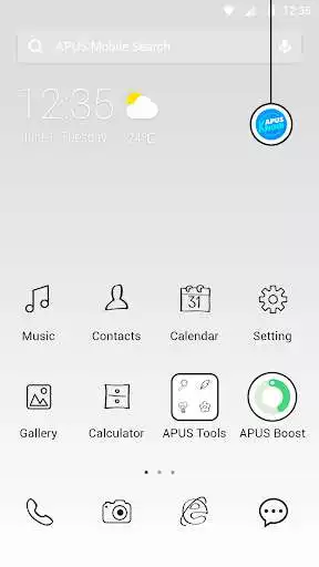 Play Pure White APUS Launcher theme as an online game Pure White APUS Launcher theme with UptoPlay