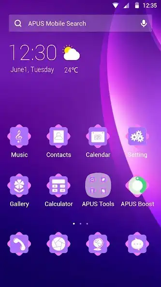 Play Purple-APUS Launcher theme Play Purple-APUS Launcher theme
