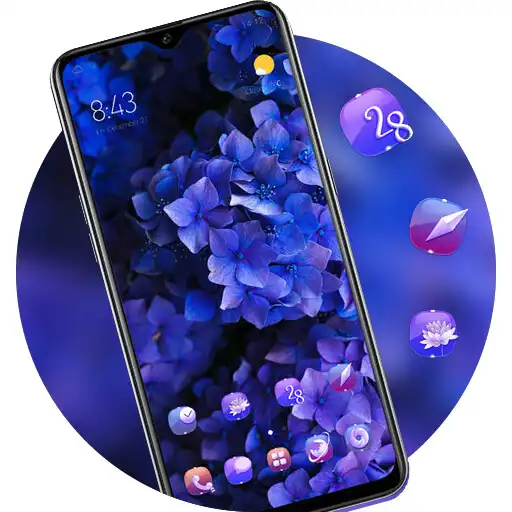 Play Purple beautiful flower cluster theme APK