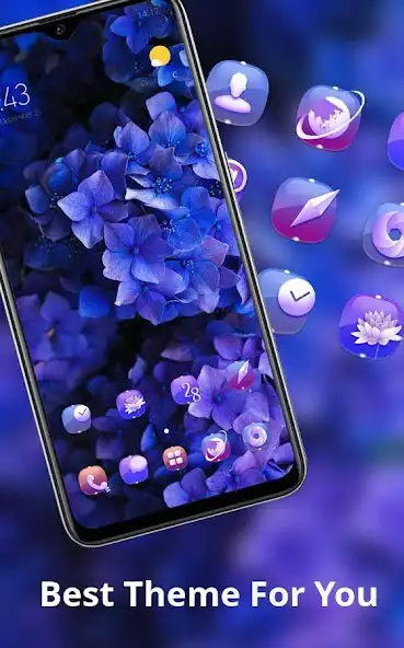 Play Purple beautiful flower cluster theme as an online game Purple beautiful flower cluster theme with UptoPlay