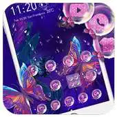 Free play online Purple Butterfly Drop Theme APK