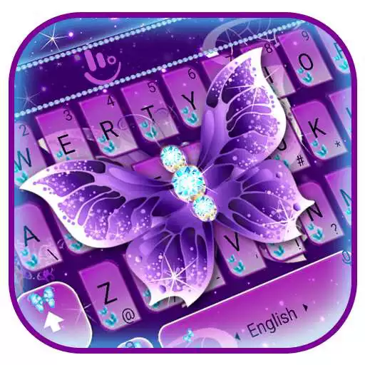 Free play online Purple Butterfly Keyboard Theme  APK