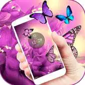 Free play online Purple butterfly Spring Theme APK