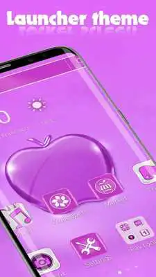 Play Purple Crystal Apple Mobile Theme