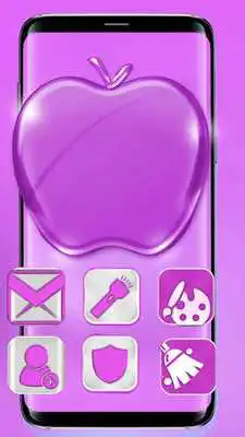 Play Purple Crystal Apple Mobile Theme
