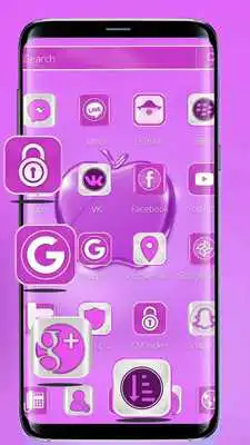 Play Purple Crystal Apple Mobile Theme