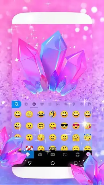 Play Purple Crystal Keyboard Theme as an online game Purple Crystal Keyboard Theme with UptoPlay