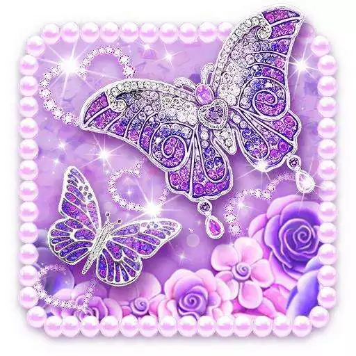 Free play online Purple Diamond Butterfly Live Wallpaper APK