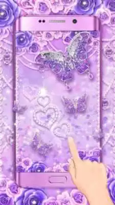 Play Purple Diamond Butterfly Live Wallpaper Play Purple Diamond Butterfly Live Wallpaper