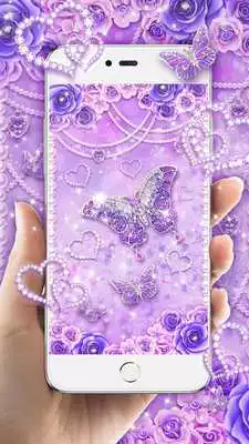 Play Purple Diamond Butterfly Live Wallpaper Play Purple Diamond Butterfly Live Wallpaper