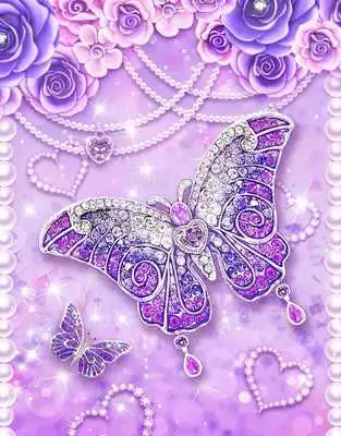 Play Purple Diamond Butterfly Live Wallpaper Play Purple Diamond Butterfly Live Wallpaper