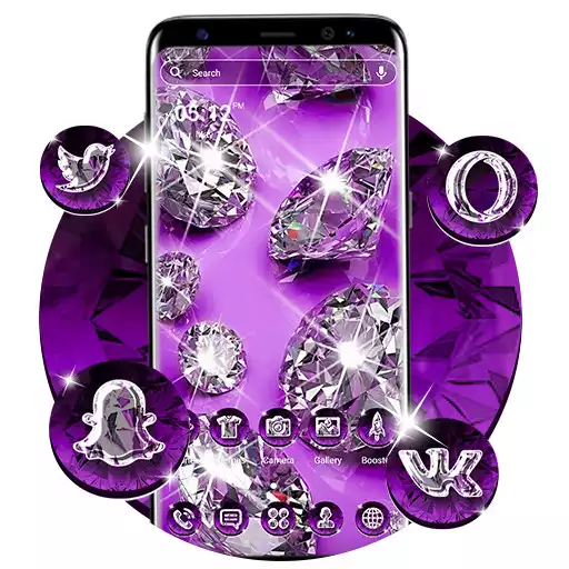 Play Purple Diamond Launcher Theme APK