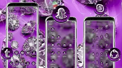 Play Purple Diamond Launcher Theme as an online game Purple Diamond Launcher Theme with UptoPlay