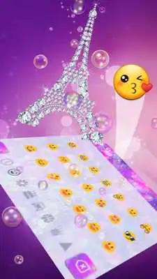 Play Purple Eiffel Bubble Keyboard