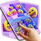 Free play online Purple Emoji Keyboard Themes APK
