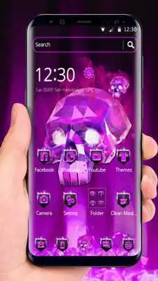 Play Purple Fiery Skull Theme
