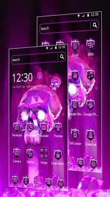 Play Purple Fiery Skull Theme