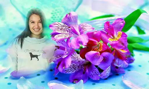 Play Purple Flower Photo Frames