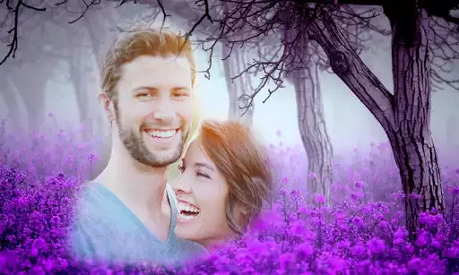 Play Purple Flower Photo Frames