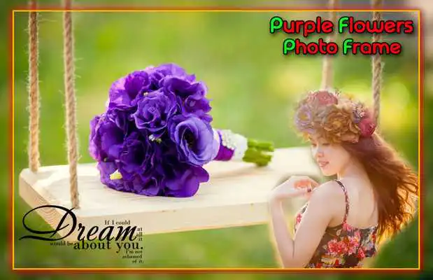 Play Purple Flower Photo Frames
