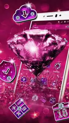 Play Purple Glitter Diamond Theme