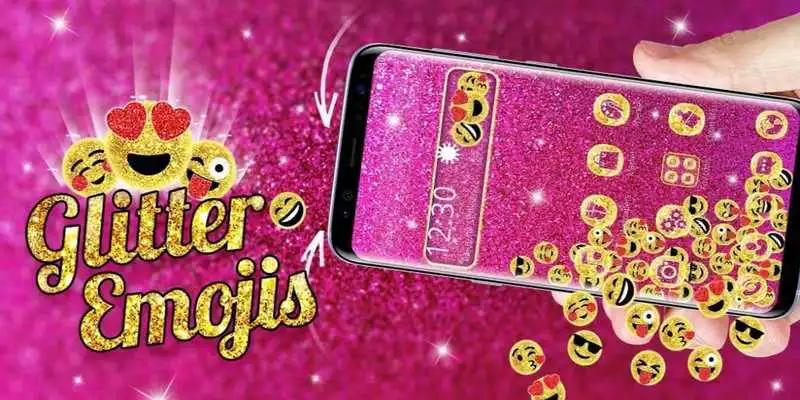 Play Purple Glitter Emoji Gravity Theme