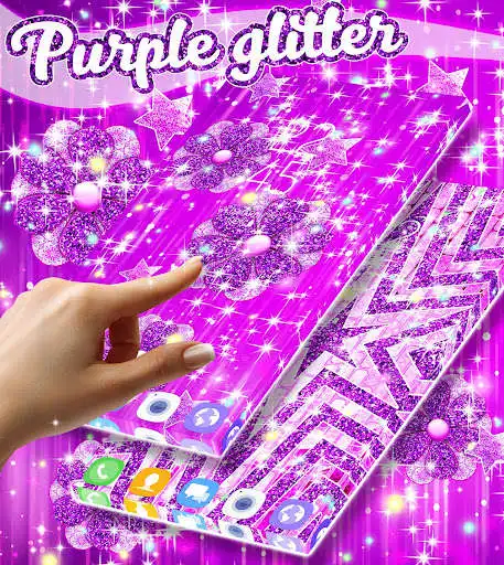 Play Purple glitter live wallpaper  and enjoy Purple glitter live wallpaper with UptoPlay