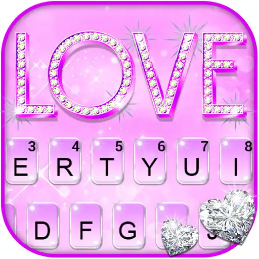 Play Purple Glitter Love Keyboard Theme APK