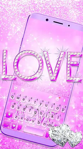 Play Purple Glitter Love Keyboard Theme  and enjoy Purple Glitter Love Keyboard Theme with UptoPlay