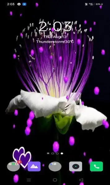 Play Purple Hearts Flower LWP as an online game Purple Hearts Flower LWP with UptoPlay