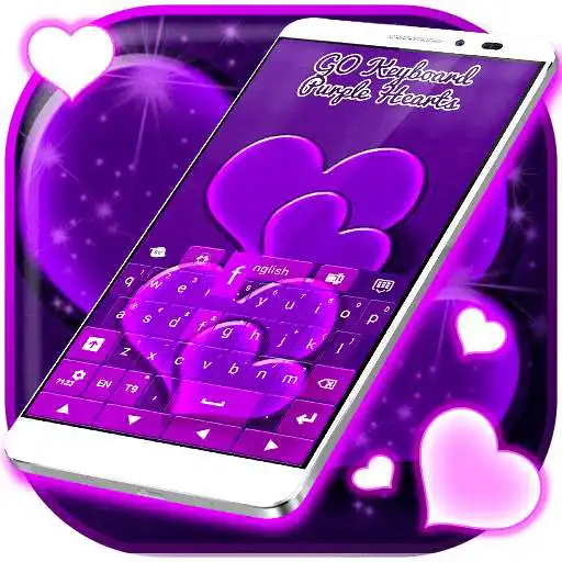 Free play online Purple Hearts Keyboard  APK