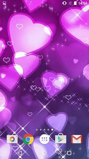Play Purple Hearts Live Wallpaper