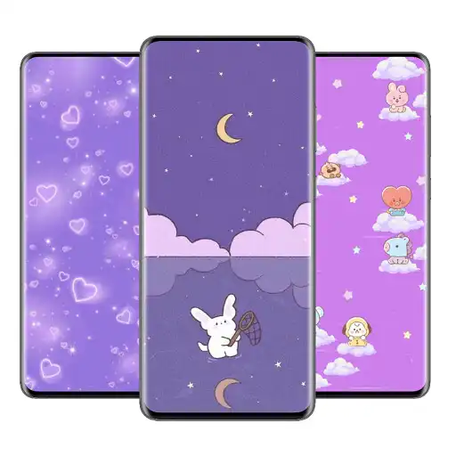 Play Purple kawaii wallpaper APK