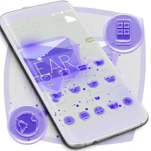 Free play online Purple Launcher Theme  APK