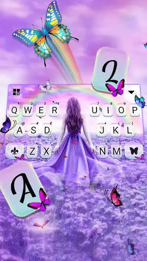 Play Purple Lavender Girl Keyboard Background as an online game Purple Lavender Girl Keyboard Background with UptoPlay
