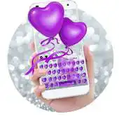 Free play online Purple Love  Balloon Keyboard APK
