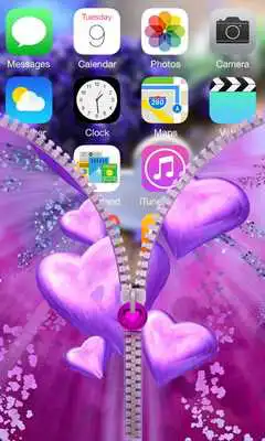 Play Purple Love Zipper Lock