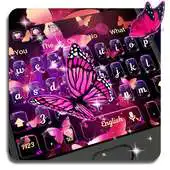 Free play online Purple Pink Butterfly Keyboard APK