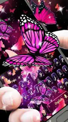 Play Purple Pink Butterfly Keyboard