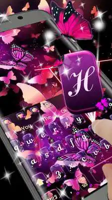 Play Purple Pink Butterfly Keyboard
