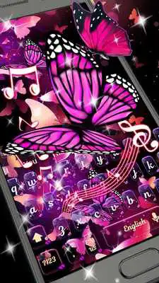 Play Purple Pink Butterfly Keyboard