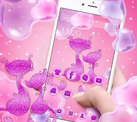 Play Purple Pink Lovely Cat Theme