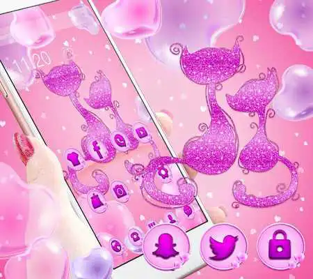 Play Purple Pink Lovely Cat Theme