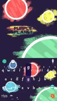 Play Purple Planet Emoji Kika Theme