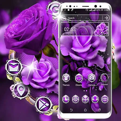 Play Purple Rose Launcher Theme APK Play Purple Rose Launcher Theme APK