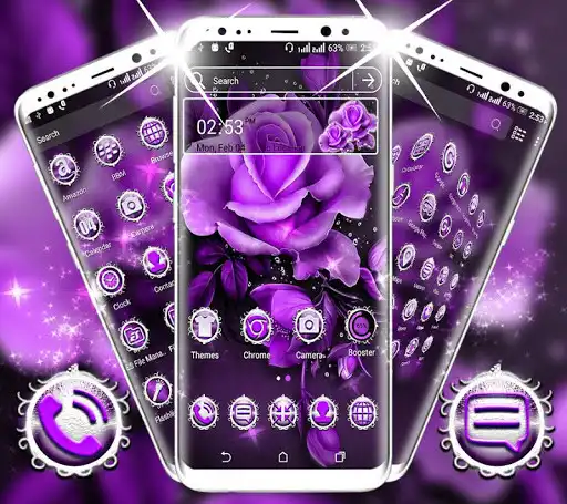 Play Purple Rose Launcher Theme  and enjoy Purple Rose Launcher Theme with UptoPlay