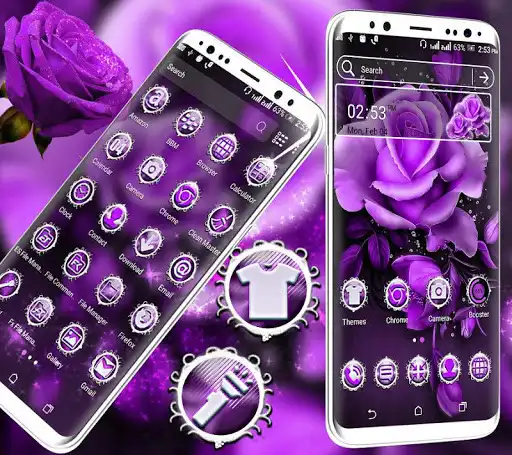 Play Purple Rose Launcher Theme as an online game Purple Rose Launcher Theme with UptoPlay